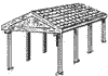Satteldach mit Dachpfannen